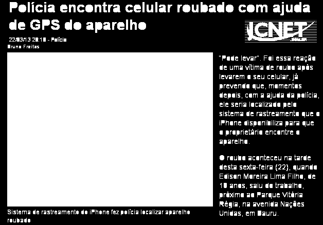 localização fornecida pelo GPS?