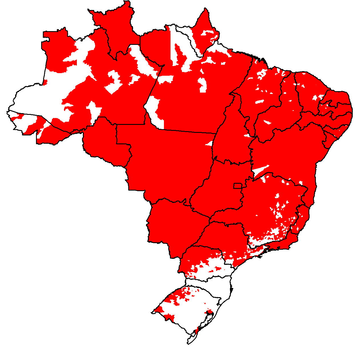 Número de municípios brasileiros infestados por Aedes