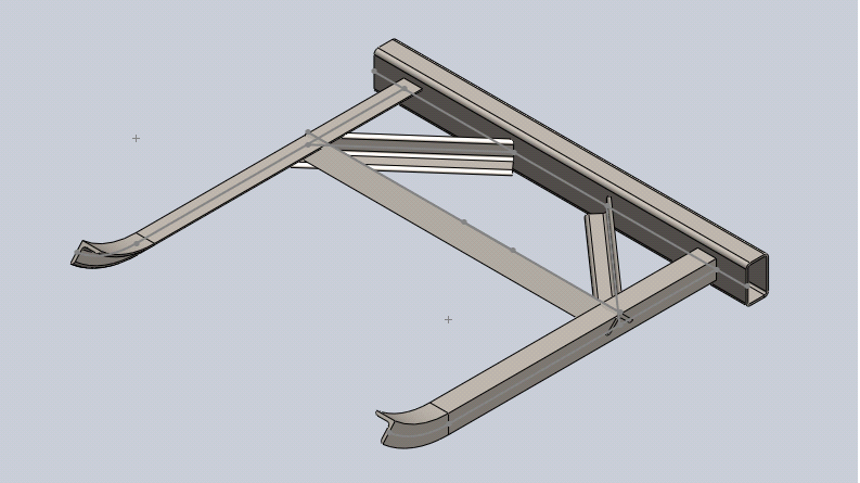 A figura 4 apresenta o suporte da polia móvel. Figura 4: Suporte da polia móvel Na figura apresentada a seguir tem-se o esquema do suporte para armazenar a bicicleta.