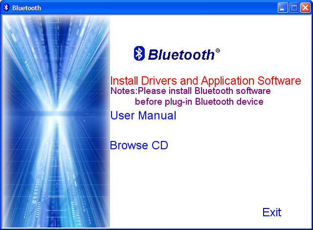 4.4.Instalando o Bluetooth no computador Para utilizar o GTR-A BT com o computador sem a necessidade do cabo de comunicação, é necessário instalar e configurar o Bluetooth da seguinte forma: Insira o