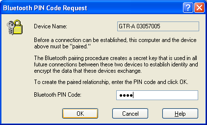 Ainda com o botão direito, selecione Connect to Bluetooth Serial Port; clique na janela de alerta sobre o ícone do Bluetooth, digite 0000,