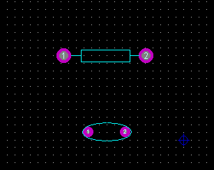 Voltando à colocação de componentes... Como exemplo, vamos fazer um simples circuito. Componentes posicionados, vamos uni-los.