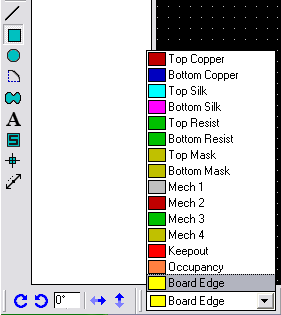 Clique neste ícone, 2D Graphics box Editar a borda da placa com esta seleção