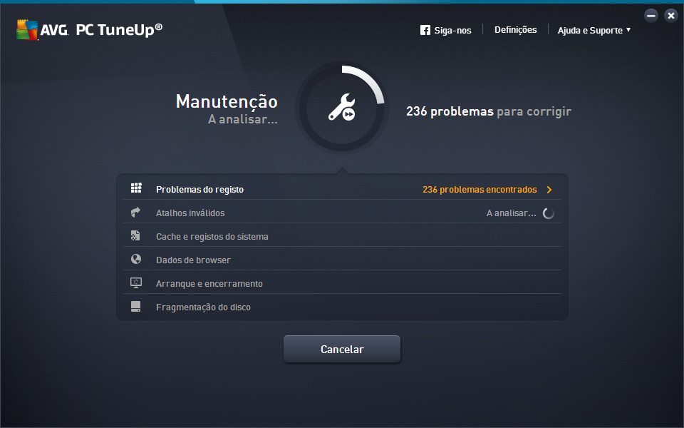 4.5.1. Manutenção com Um Clique A Manutenção com Um Clique é particularmente adequada aos utilizadores que preferem estabelecer o horário da manutenção e monitorizar o progresso da mesma.