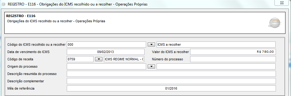 Obs.: Se no registro E310 da UF de origem (Bahia) houvesse saldo credor (total de créditos maior que o total de débitos), então este saldo credor seria transportado para o registro E110 e o valor