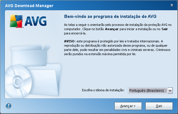 4. AVG Download Manager O <%AVG DOWNLOAD_MANAGER%> é uma ferramenta simples que ajuda você a selecionar o arquivo de instalação apropriado para o seu produto AVG.