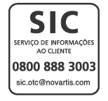 Fabricado por: Anovis Industrial Farmacêutica Ltda, Taboão da Serra SP Registrado por: Novartis Biociências S.A. Av.