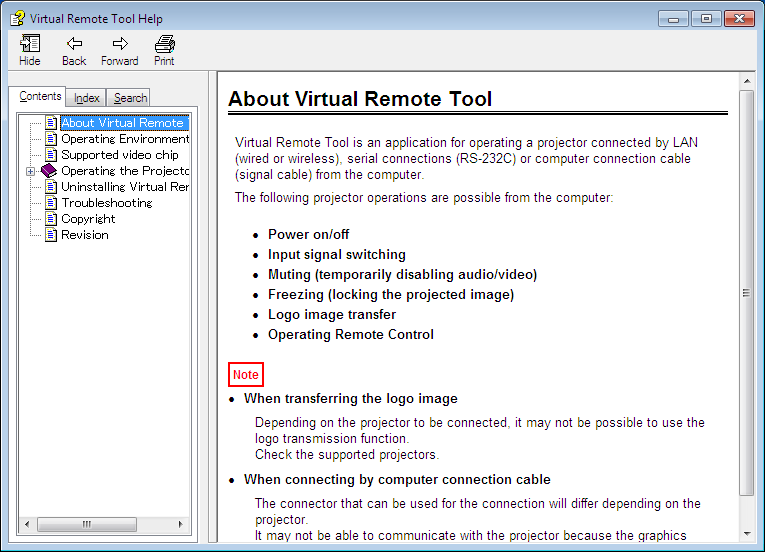 3. Recursos convenientes Sair da Virtual Remote Tool 1 Clicar o ícone do Virtual Remote Tool na barra de tarefas. O menu pop-up será exibido. 2 Clique em Sair. O Virtual Remote Tool será fechado.