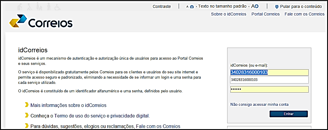 14 Na página do você terá acesso a uma infinidade de funcionalidades que permitirá a gestão do seu cadastro, possibilitando a manutenção ou alteração de senha, e-mail, endereços, etc.