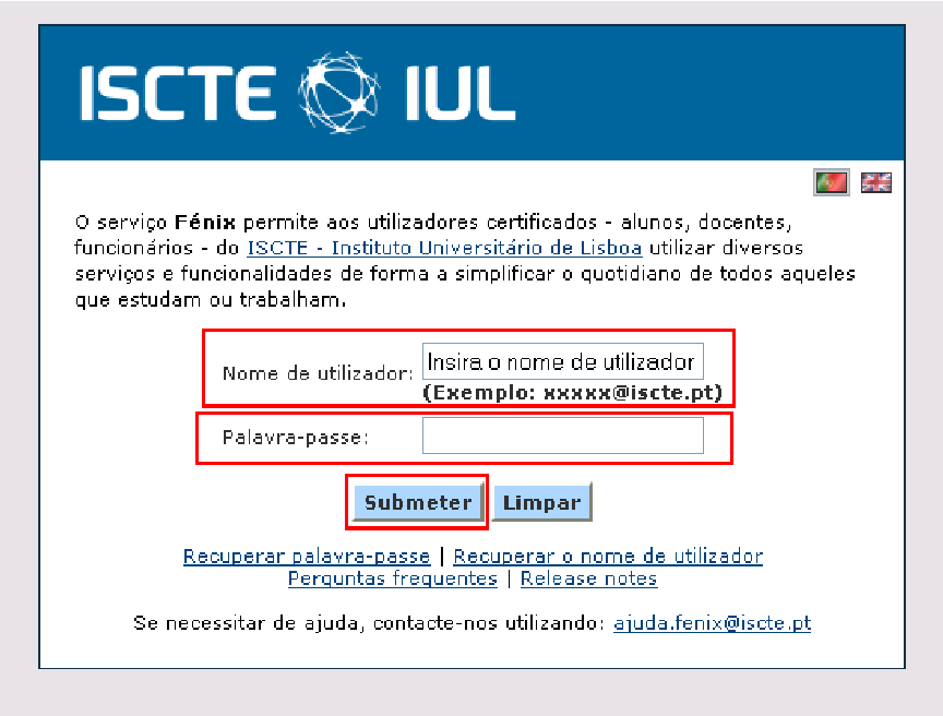 No caso de dificuldades no acesso poderá consultar as perguntas frequentes, que lhe explicarão como