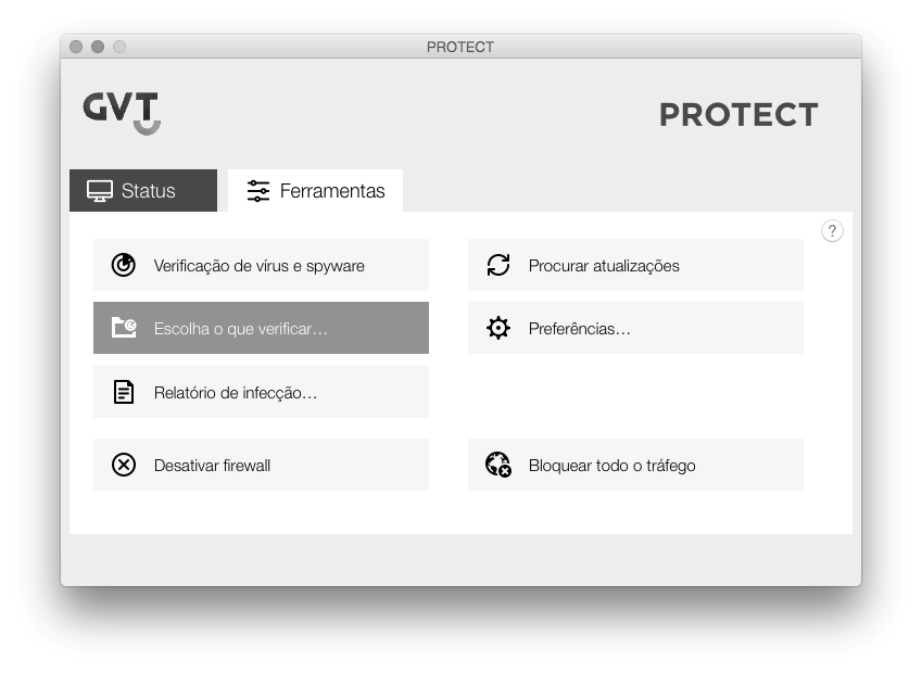 7 Ferramentas Além das opções de verificação manual e personalizada, há outros comandos disponíveis nesta aba.