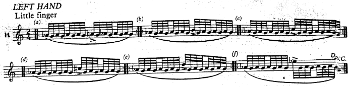 Practice Book for the Flute, volume 6 de Trevor Wye, exemplos 22, 23, 24, lembrando que devem ser feitos nas três oitavas.