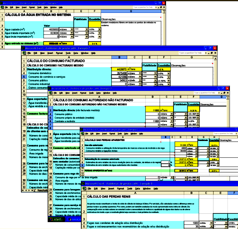 2005 LNEC IRAR INAG Figura 18 Janelas de entrada de dados Finalmente, na Figura 19 apresenta-se a janela que permite alterar algumas opções de configuração: Lista de unidades de caudal