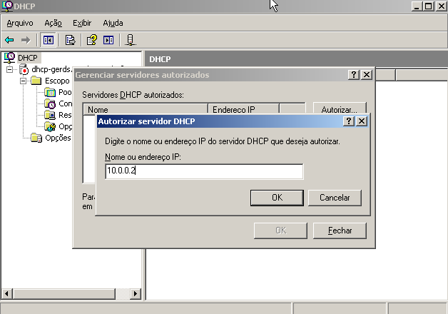79 Figura 56 Autorizar um Servidor DHCP Fonte: O próprio autor. 14.