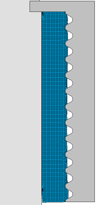 Para correcção deste pormenor utilizou-se logo inicialmente o novo REMESH do I_Form2 de forma a obter uma malha mais refinada e corrigir os nós indesejados.