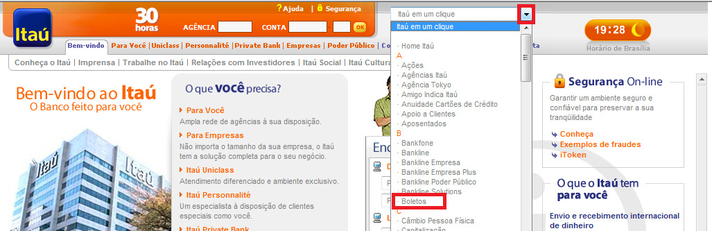 Escolha qual a opção de vencimento (o sistema sempre atualiza para o mesmo dia ou para o dia seguinte ao da geração do boleto