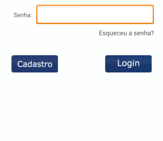 Login Para acessar o aplicativo é necessário digitar login e senha.