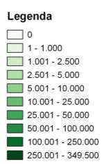 300 Paracatu Noroeste de Minas 80.000 240.000 3.000 Buritis Noroeste de Minas 76.000 205.200 2.