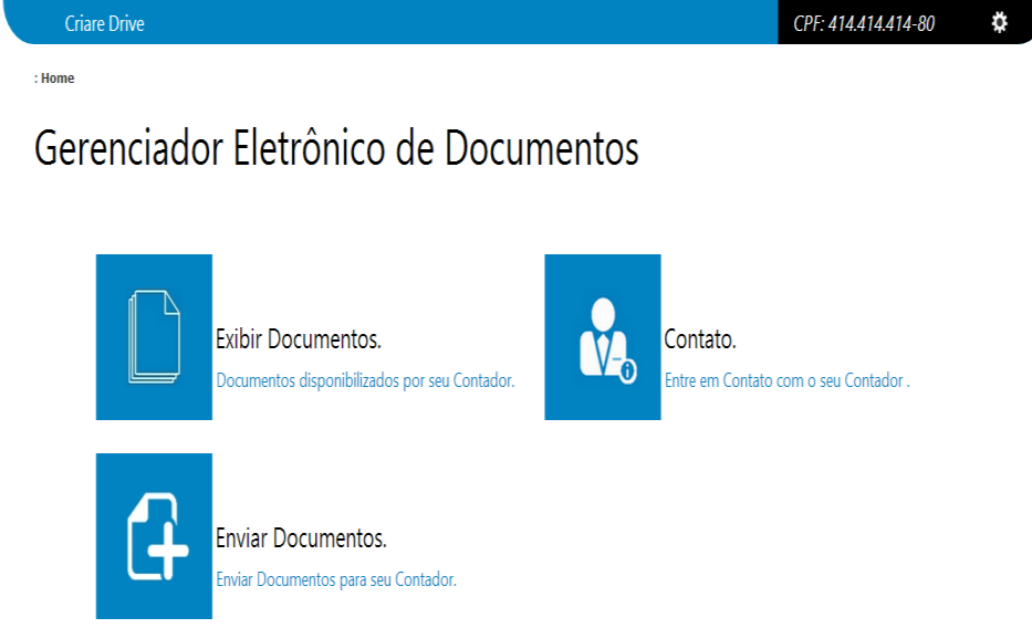 basicamente são visíveis quando observadas as telas iniciais de cada usuário, em que se pode notar que o usuário Cliente possuir menos opções