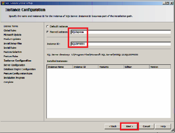 exe (Inglês) 1) Execute-o, selecione a pagina INSTALAÇÃO e clique em NOVO SQL SERVER.