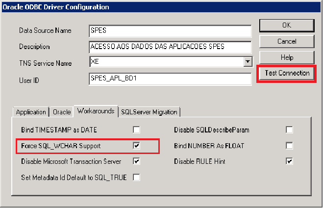 ORACLE 11g Express 1) Em Ferrramentas Administrativas > Fonte de Dados (ODBC) > Fonte de Dados do Sistema > Adicionar, selecione ORACLE IN XE, e clique em CONCLUIR; 2) Especifique os dados conforme