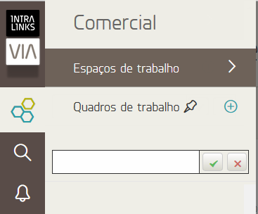 Se você estiver visualizando um determinado espaço de trabalho, procure o ícone de estrela à direita do nome do espaço de trabalho.