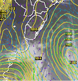 Figura 1- Imagem de satélite GOES-8 no canal infravermelho para o dia 20/06 as 00:00Z. Figura 2- Imagem de satélite GOES-8 no canal infravermelho para o dia 21/06 as 00:00Z.