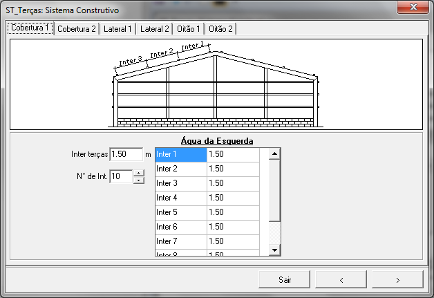 3.3.5. Modulação das terças Assim como define-se a modulação interpórticos, é preciso definir também a modulação interterças.