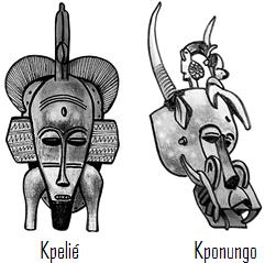ARTE AFRICANA Em lado filosófico, aevocação dos mitos nas artes da África é um tributo às origens com vistas à perpetuação(para ofuturo) da cultura, da sociedade, do território.