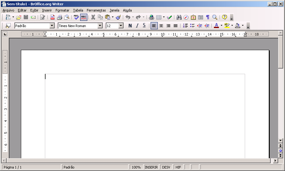 I. INTRODUÇÃO O processador de textos BrOffice.