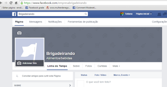 Figura 24 Nome da empresa disponível. Depois dessas 3 etapas, o nome da Fanpage foi alterado, possibilitando uma URL amigável para divulgação (Figura 25). Figura 25 Nome da empresa com URL amigável.