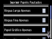 4. Navegue para baixo e selecione Imprimir Papéis Pautados. 5.