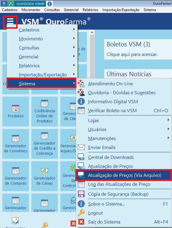 Ao abrir a Central de Downloads, localize o arquivo referente ao estado de São Paulo e clique em Download. Salve o arquivo na pasta C:\OuroFarma.