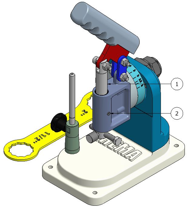 1.4 - Plano de lubrificação - Figura 2 1 Eixo suporte do diamante - Manter limpo e