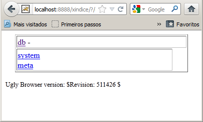 25 e Linux. Para rodar o Xindice é necessário um processador Java Server Pages (JSP) instalados no sistema, pois o Xindice não é autônomo.