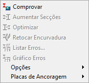 Manual de cursotricalc 9.0 Comprovação das secções metálicas Para solicitar a comprovação das secções metálicas, é preciso ter realizado o cálculo de esforços.