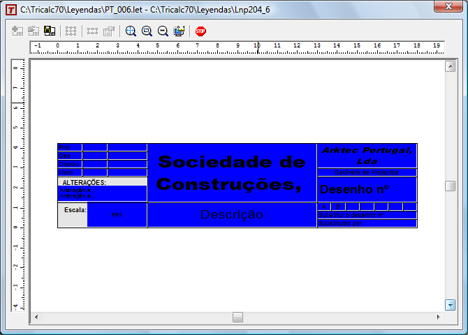 Manual de cursotricalc 9.0 Propriedades Na função Propriedades... definem-se distintos textos ou variáveis para que se desenhem de forma automática nos campos das variáveis de legendas.