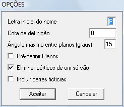 Manual de cursotricalc 9.0 Eliminar Pórtico... Eliminar Plano... Automáticos Figura 21: Definição de um pórtico não colinear.(a)nó inicial, primeiro plano. (b)nó final, primeiro plano.