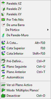 Manual de cursotricalc 9.0 Função Descrição Paralelo XZ, ZY, XY Estas funções permitem activar um plano de trabalho paralelo a um dos planos principais.