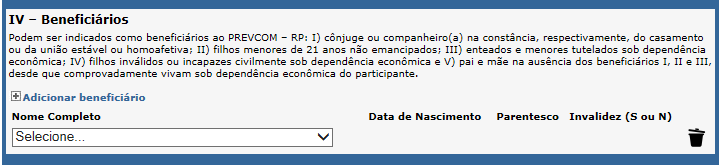 7/14 seus beneficiários, o servidor deve providenciar o cadastramento de seus dependentes junto ao DGRH-DAP.