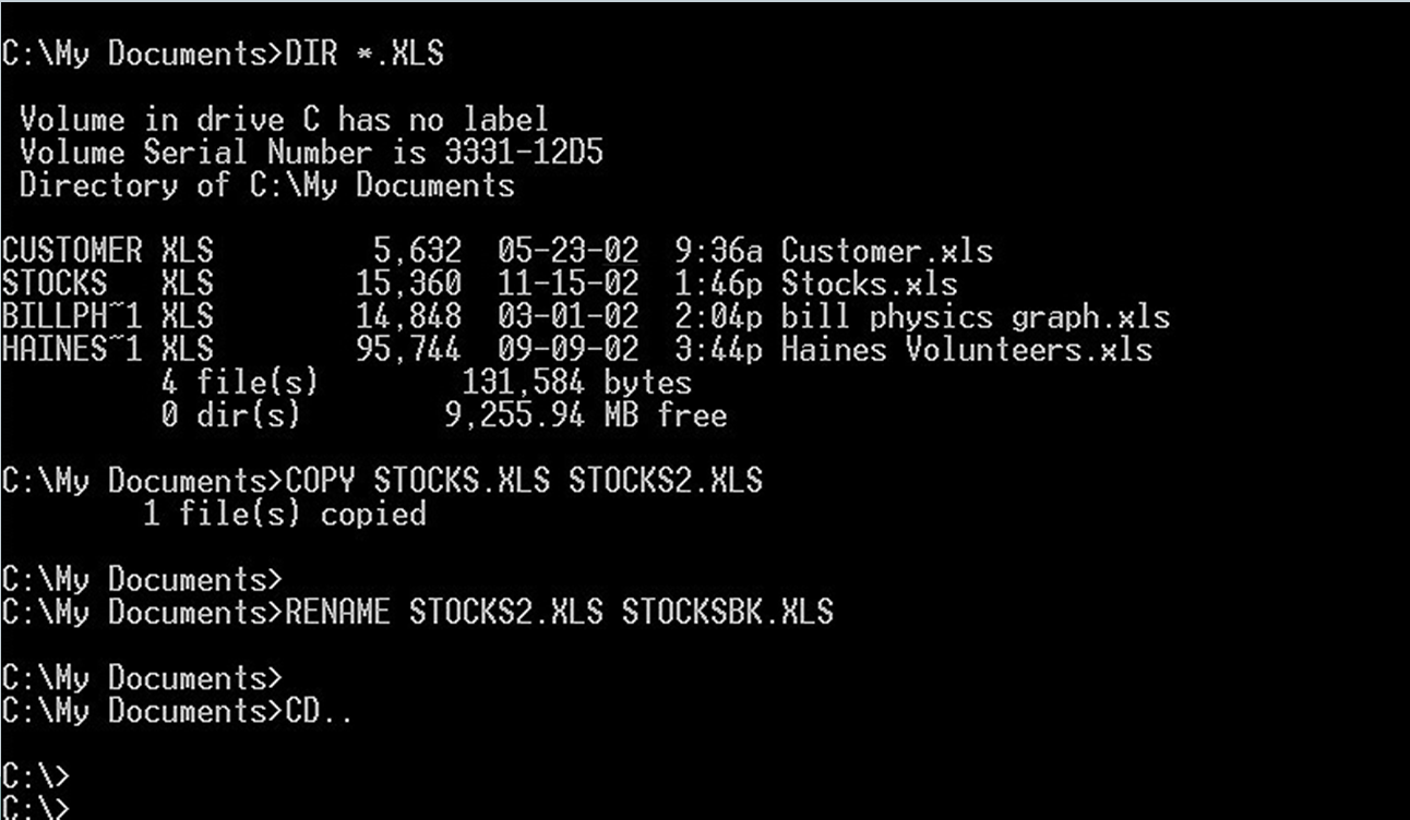 Sistemas Operacionais da Microsoft DOS (Disk Operating System) Termo referente a vários sistemas operacionais monousuário