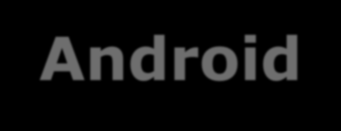 Plataforma Android Ambiente de software para dispositivos móveis Não é uma plataforma de hardware Inclui Sistema operacional baseado em
