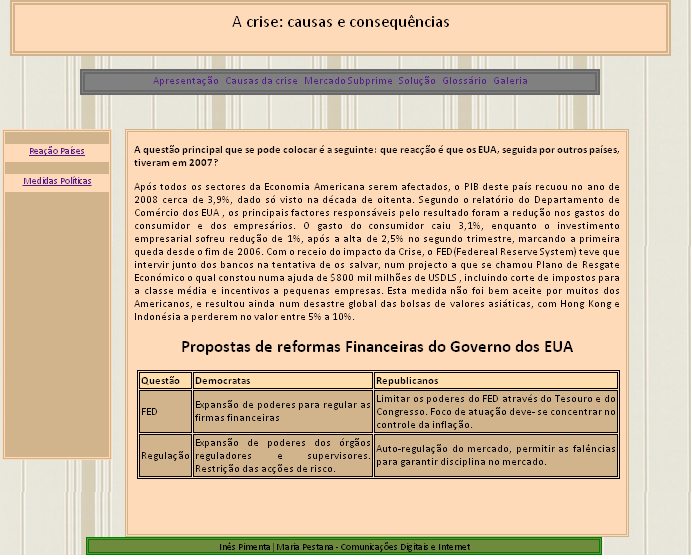 No entanto, as páginas Imagem e Infografia são totalmente diferentes desta.