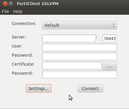 2.3. Linux PC (SSL) 2.3.1. Linux PC (SSL) - Instalação Solicitar no site PT Empresas o software Escolher a seguinte versão: FortiClientsSetup Linux PC SSL_4.4.2317.tar.gz Fazer download do ficheiro para uma pasta local no PC Descomprimir o ficheiro -> tar -vzxf FortiClientsSetup Linux PC SSL_4.