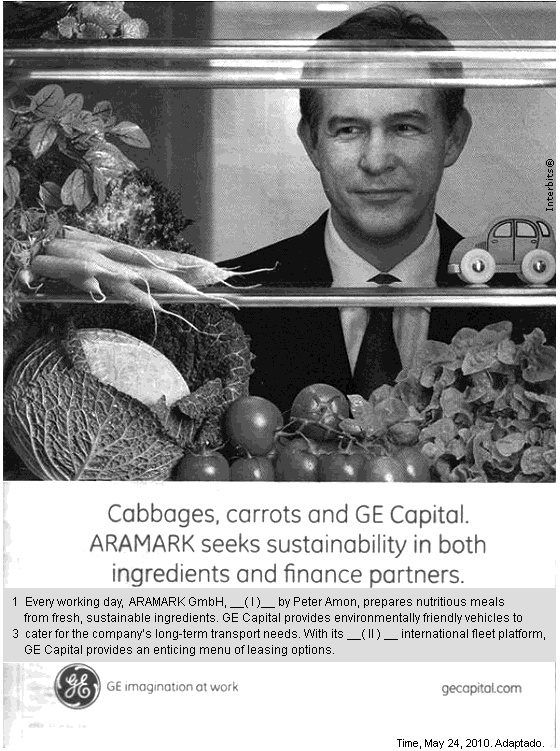 5. (Ita 2012) Assinale a opção que indica a relação das palavras cabbage e carrots com o restante do anúncio.