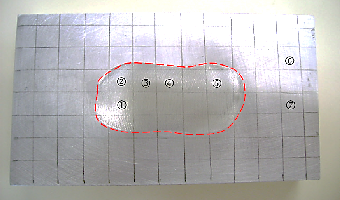 54 Para realização do experimento foi fabricado um corpo de prova com a mesma espessura tolerância acabamento e material do revestimento da aeronave segundo o desenho de produção do revestimento