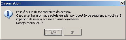 Manual PER-MAN-007 Instituição Tipo da criptografia: Método de criptografia utilizado pelo sistema para ocultar a senha do usuário.