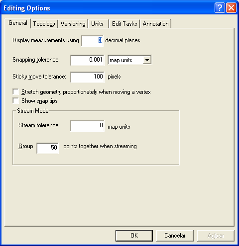 10 Configurar o Snapping Tolerance com o valor de 0.001. Para isso, clica-se em Editor>Options e colocar esse valor no campo Snapping Tolerance.