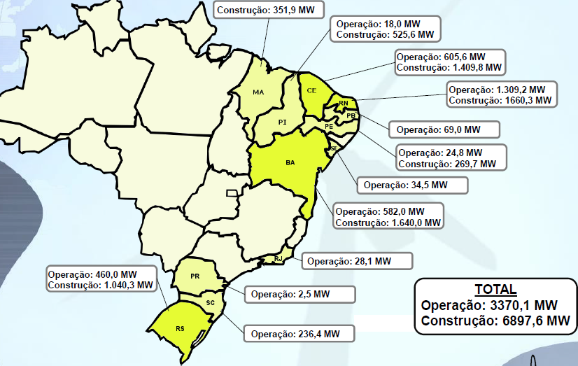 Localização dos Parques