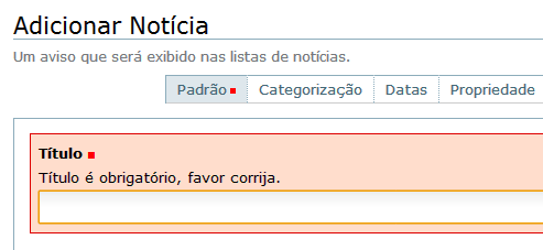 Inserindo conteúdo Após chegar em sua divisão, clique na aba Conteúdo e entre na pasta Notícias (sua divisão, no exemplo Notícias Dicat/SPO); Siga para Adicionar item > Notícia ; Em Notícia, insira